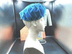 TURQUOISE LADY BESS HAT SIDE VIEW